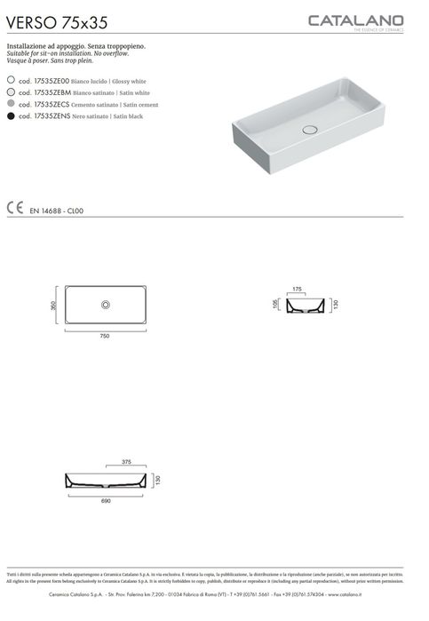 Umywalka Catalano Zero