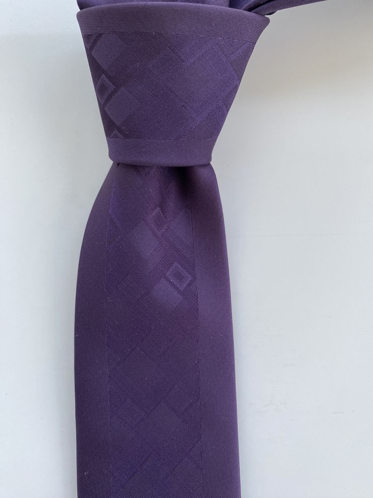 Krawat męski nowy 6,5 cm szerokość kolor fiolet