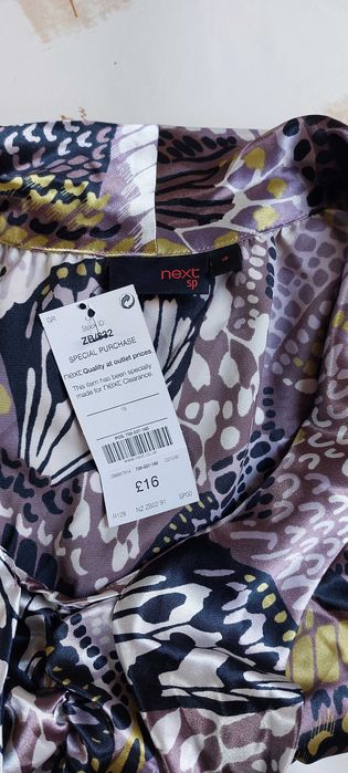 Nowa elegancka koszula bluzka satyna 18/46 44 next biurowa