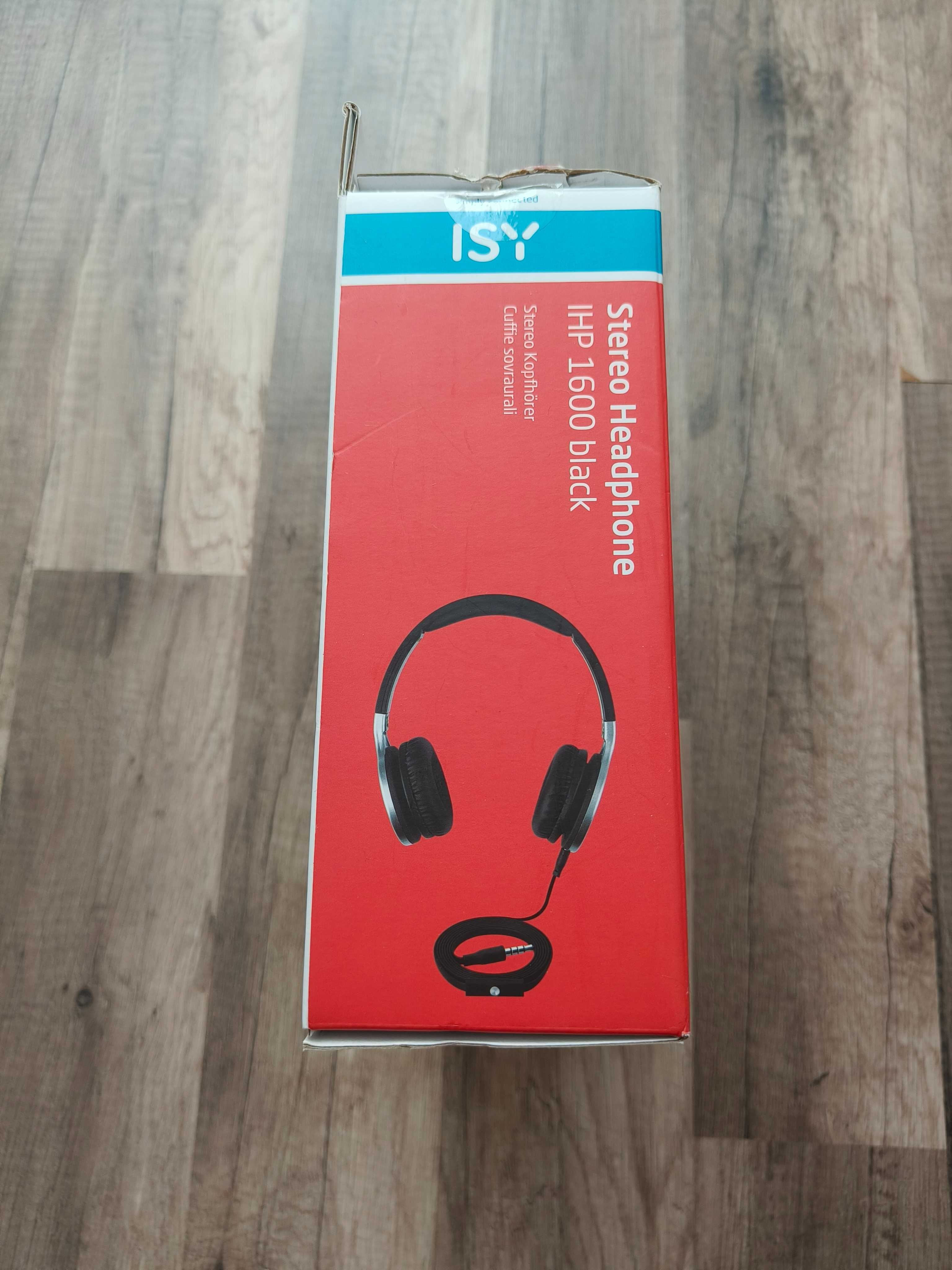 ISY Stereo Headphone IHP 1600 black z mikrofonem