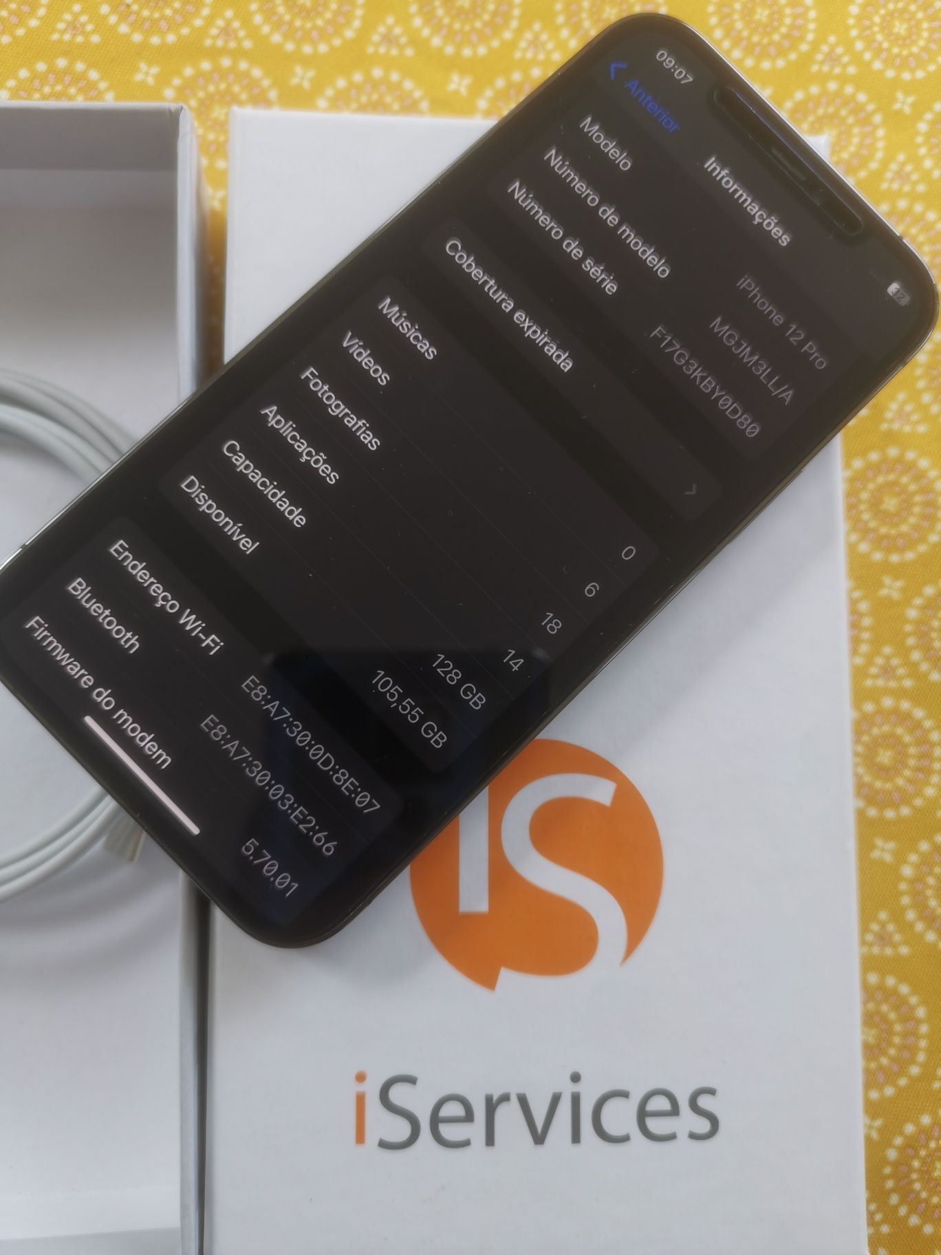 iPhone 12 PRO 128 gigas com factura Iservice cinza como novo
