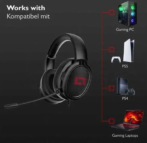 Zestaw słuchawkowy do gier Lioncast LX40 z mikrofonem RGB