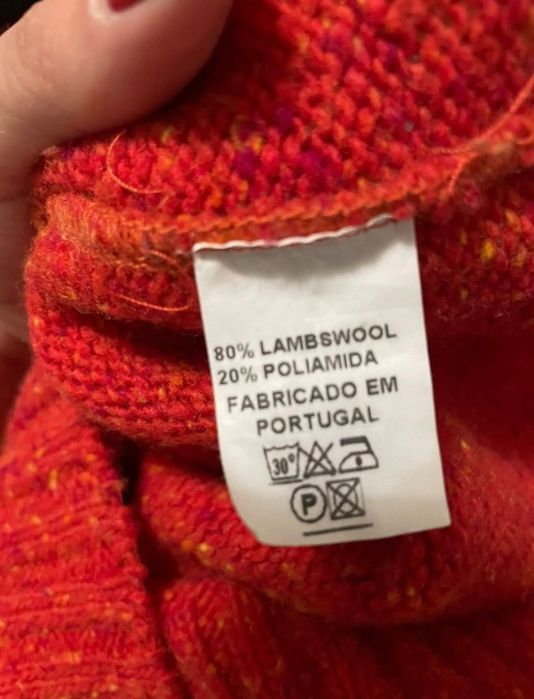 Camisola laranja 80% lã