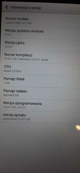 Tablet Lenovo Tab 2 A7-10F