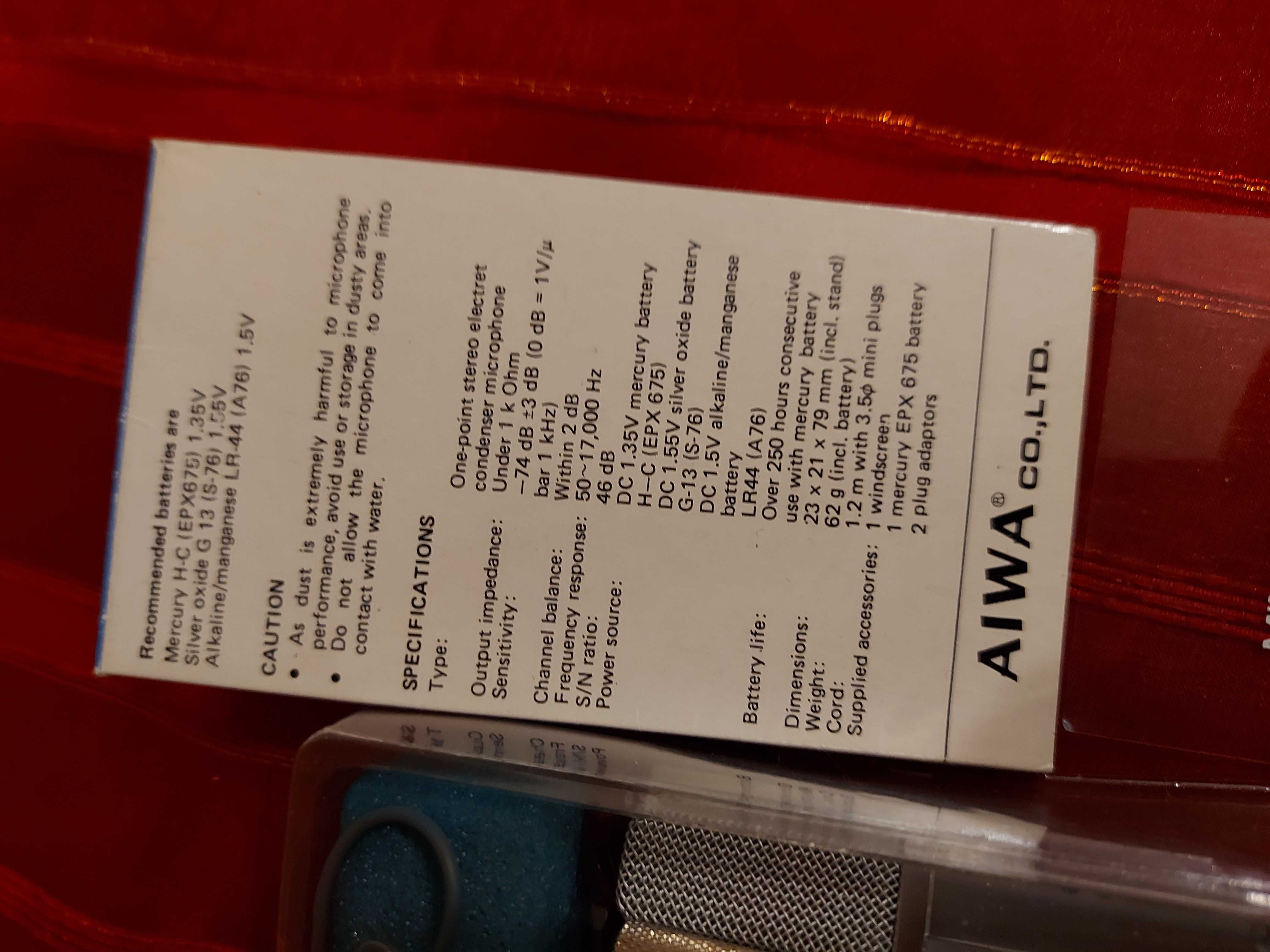 Zabytkowy mikrofon Aiwa. Cudeńko technologiczne z lat 70-tych
