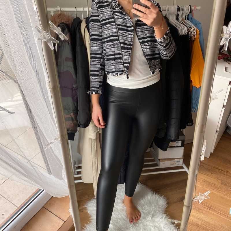 Marynarka/kurteczka kurtka H&M boho rozmiar M Biała czarna