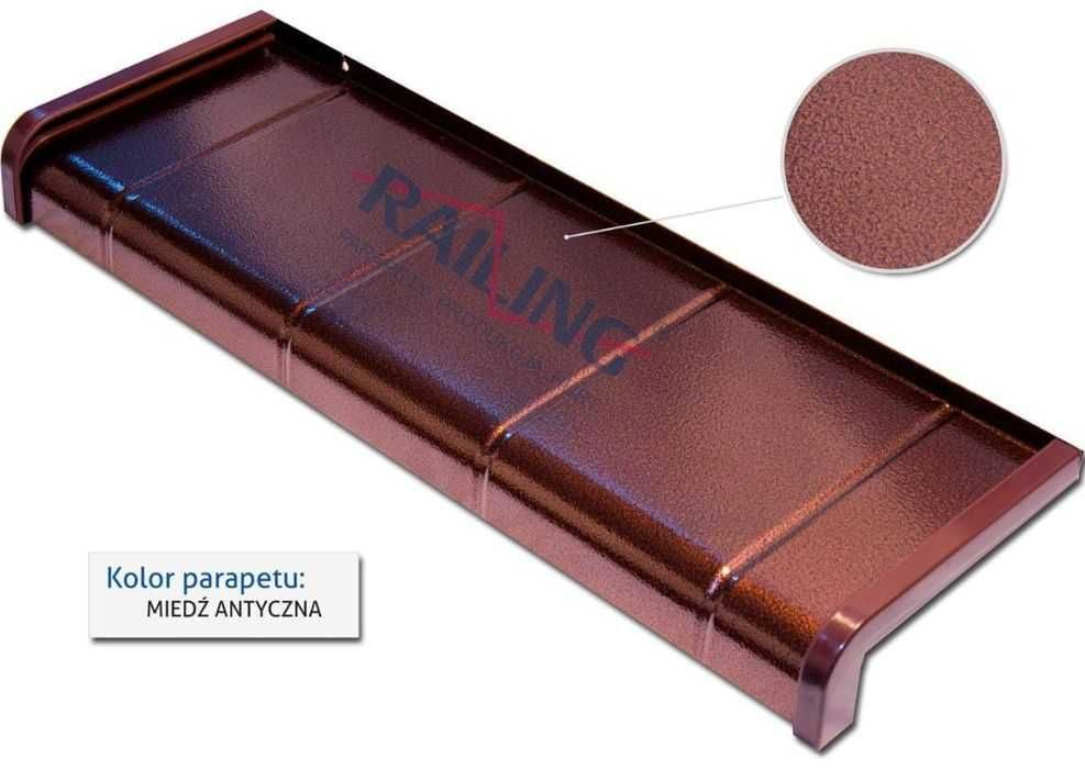 Parapety aluminiowe miedź, stal antyczna - od ręki