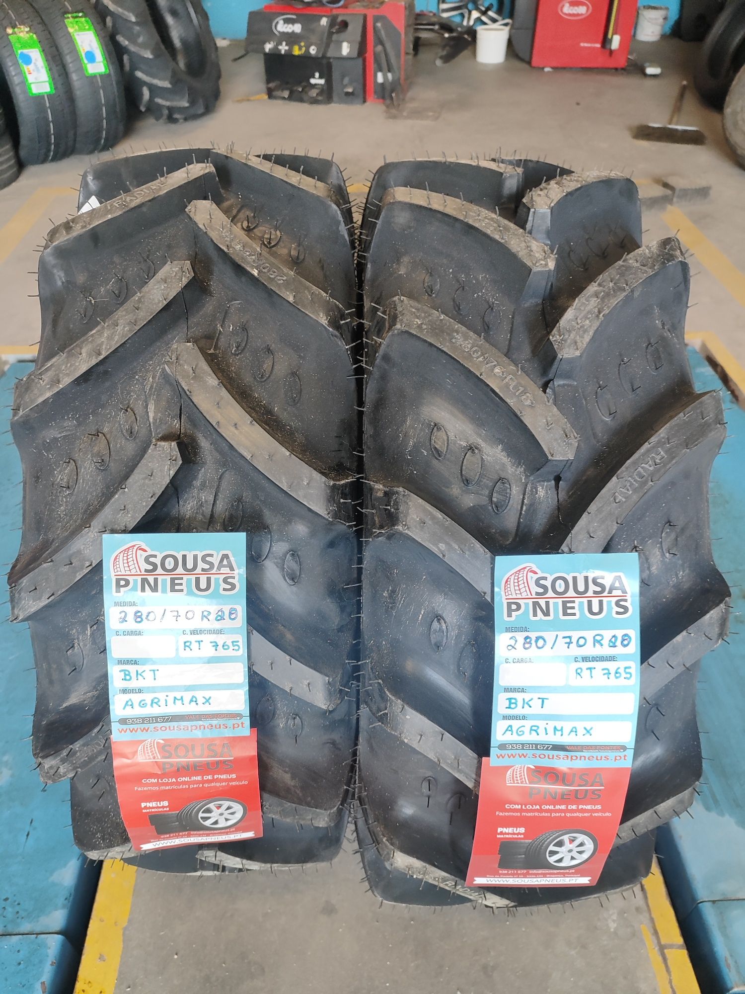 2 pneus novos  Agrícolas  BKT 280-70R18 Oferta da entrega