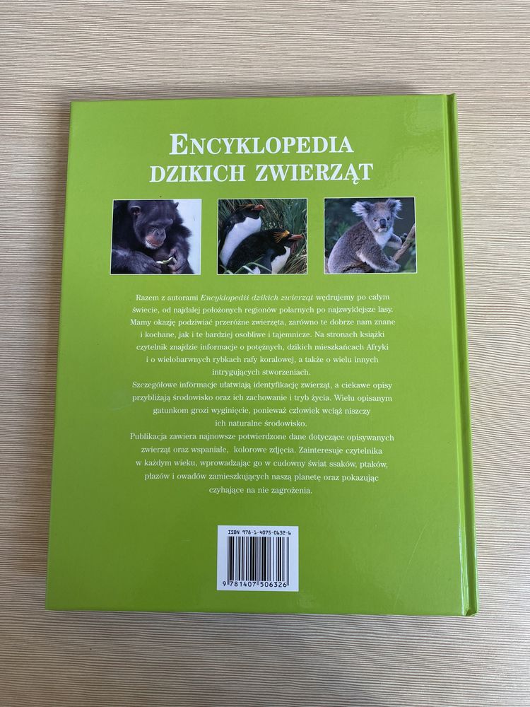 Encyklopedia Dzikich zwierząt edukacja książka dla dzieci i młodzieży