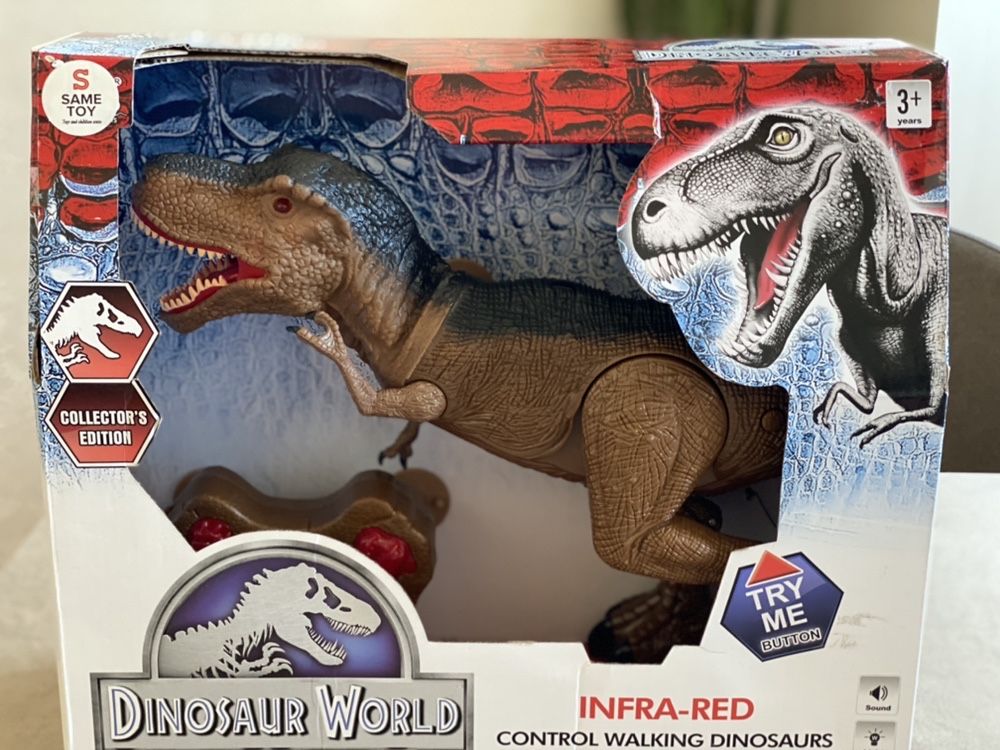 Динозавр Same Toy Dinosaur World коричневый со светом и звуком