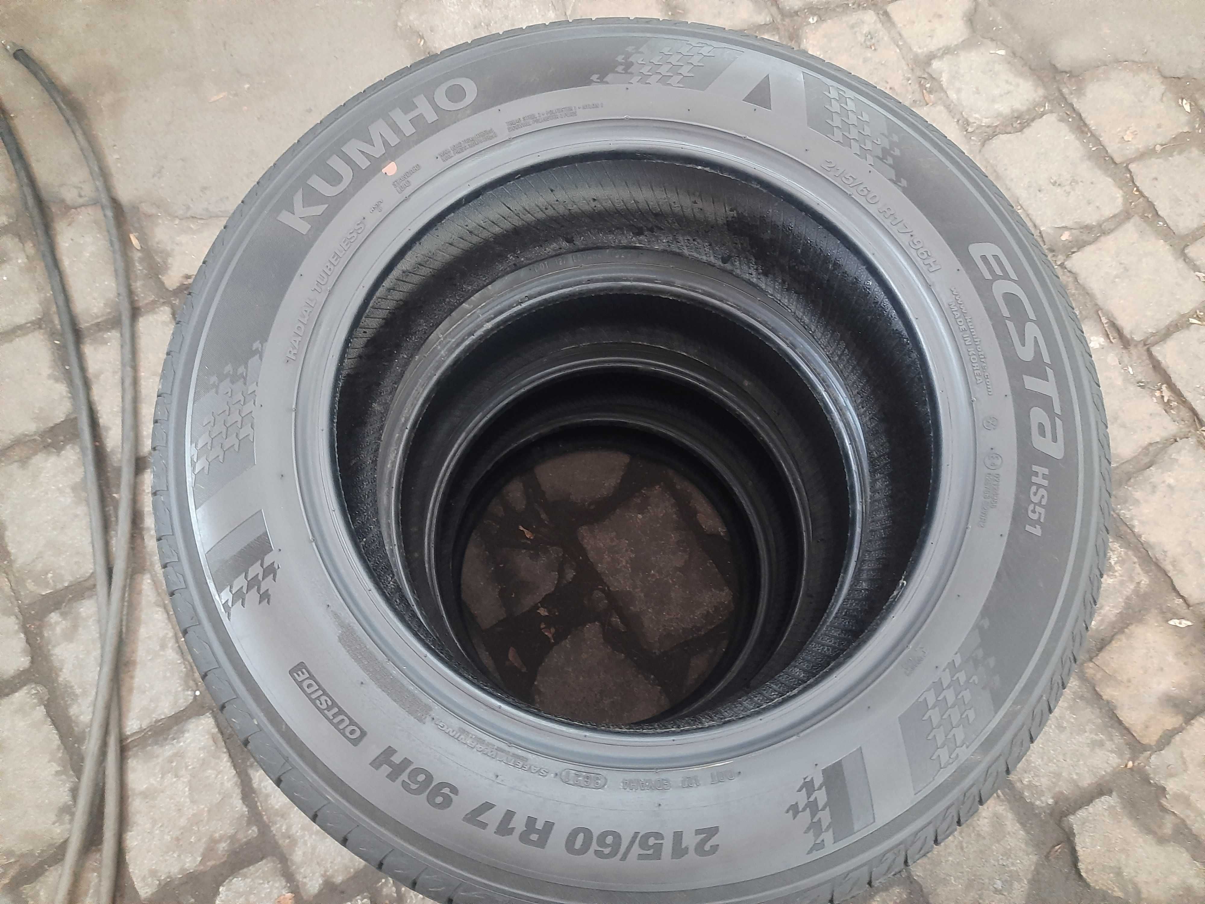 Opony letnie KUMHO ECSTA hs51 215/60/17 4 sztuki jak nowe