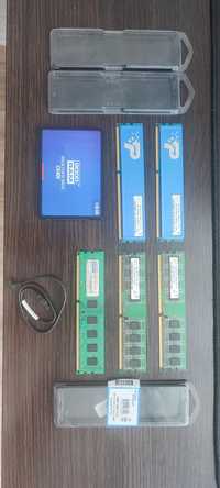 SSD 120, 1x4 gb DDR3, 4x1 GB DDR3.