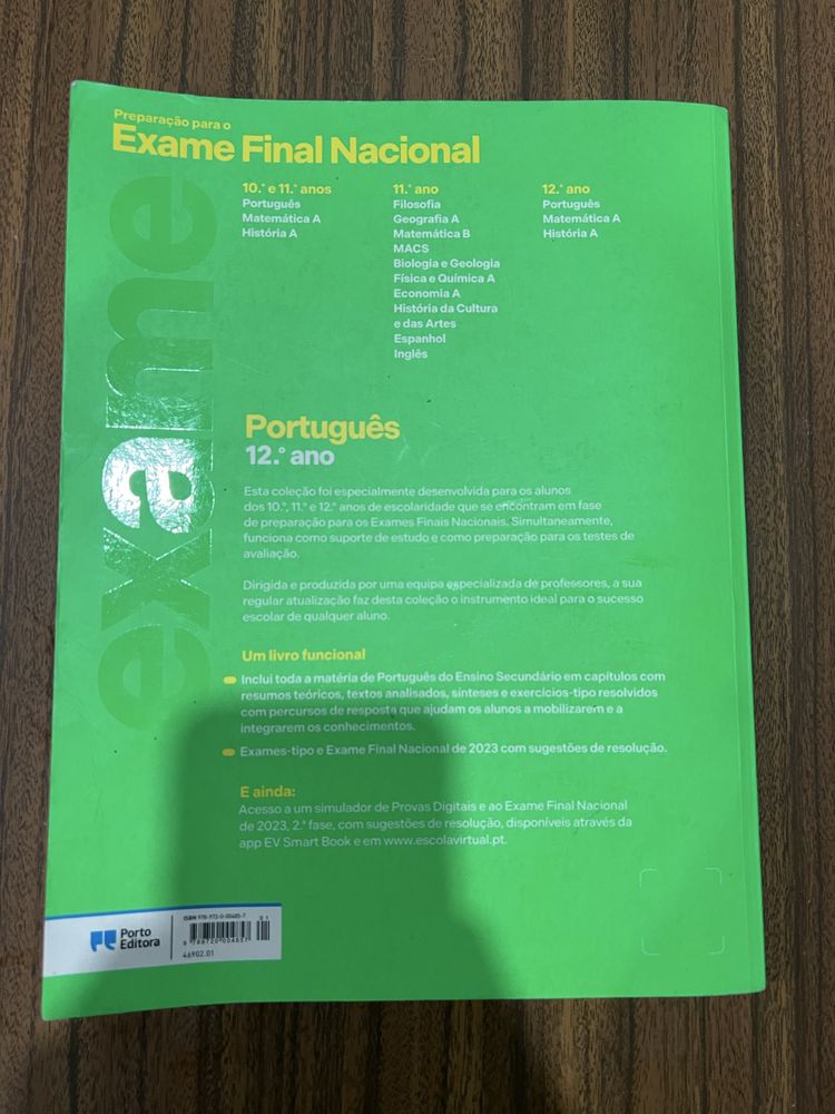 Livro preparação para o exame nacional de português 12° ano