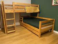 Łóżko Flexa podwójne piętrowe drewniane