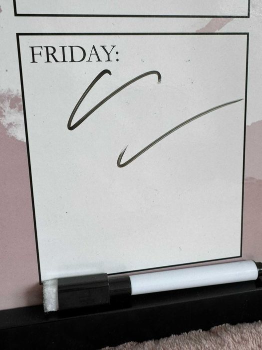 Tablica/planner tygodniowy na ścieralny marker
