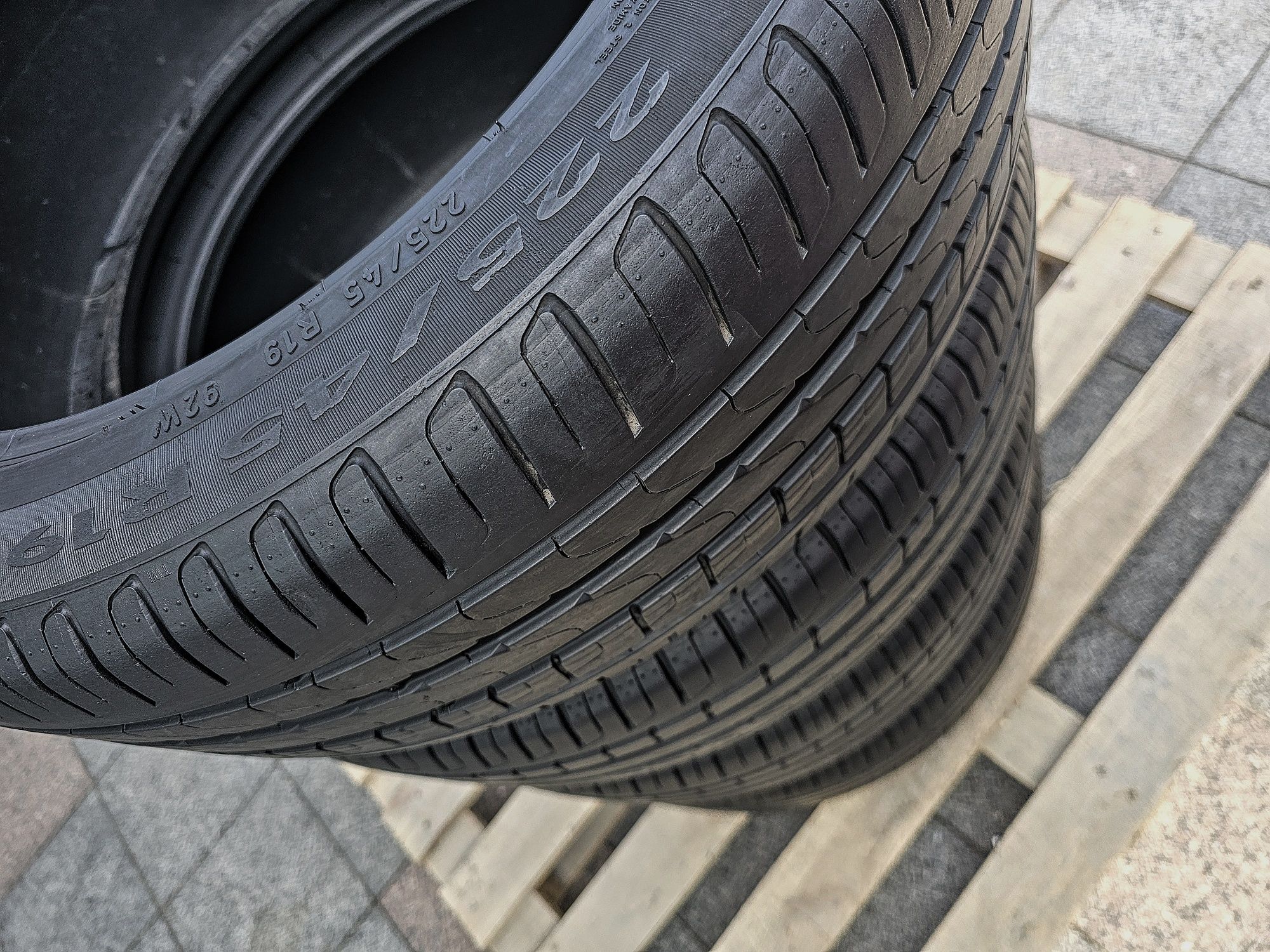 Шини 225/45r19 Pirelli | 5.5mm | Ідеал | Комплект преміум літніх шин