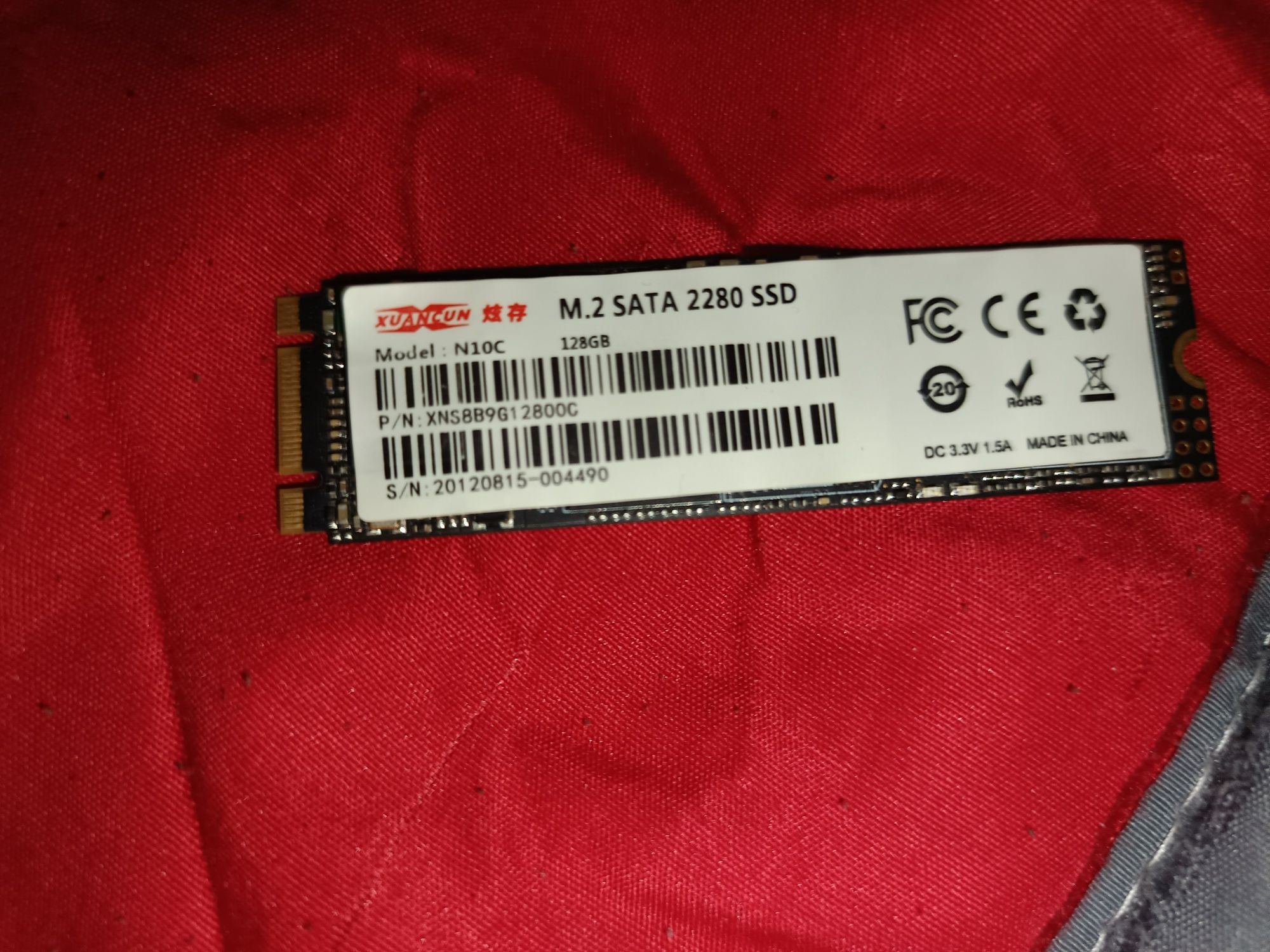 Disco SSD m2 128g semi novo