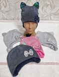 Шапочка с вушками та люрексом