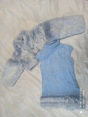 Шикарный комплект платье и шубка Fun&Fun