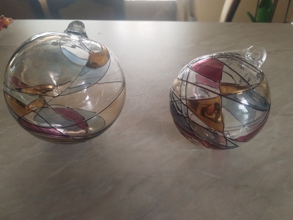 Kule szklane dekoracyjne wiszące