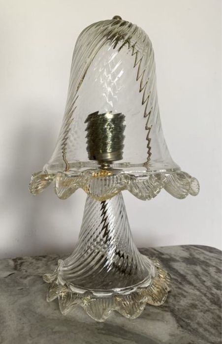 Lampa lampka Murano vintage hand made kwiat grzybek