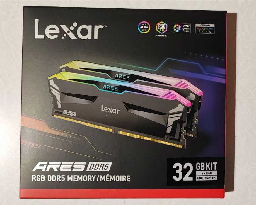 Lexar 32 GB (2x16GB) DDR5 6400 MHz Ares RGB