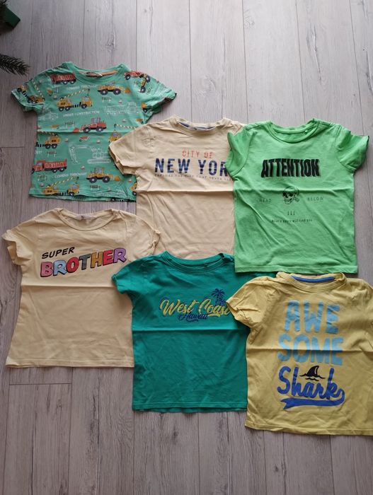 T-shirt 19sztuk koszulka z krótkim i długim rękawem 110/116
