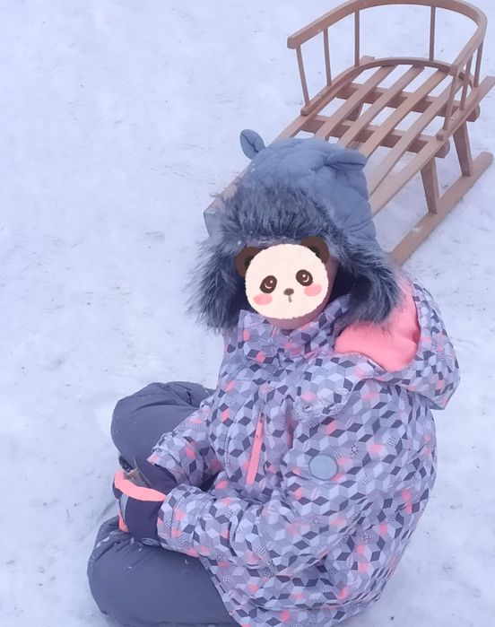 Zestaw zimowy 2x  kurtka, spodnie, rękawiczki czapka dziewczynki