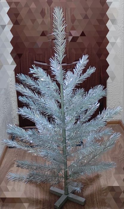 Ёлка ссср лавсановая серебристая  ялинка срібляста 1.4 м