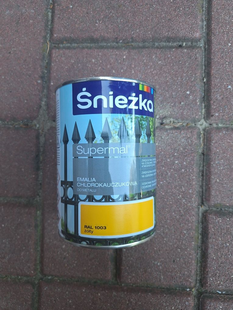 Farba Śnieżka chlorokauczuk 5 x puszka Ral 1003