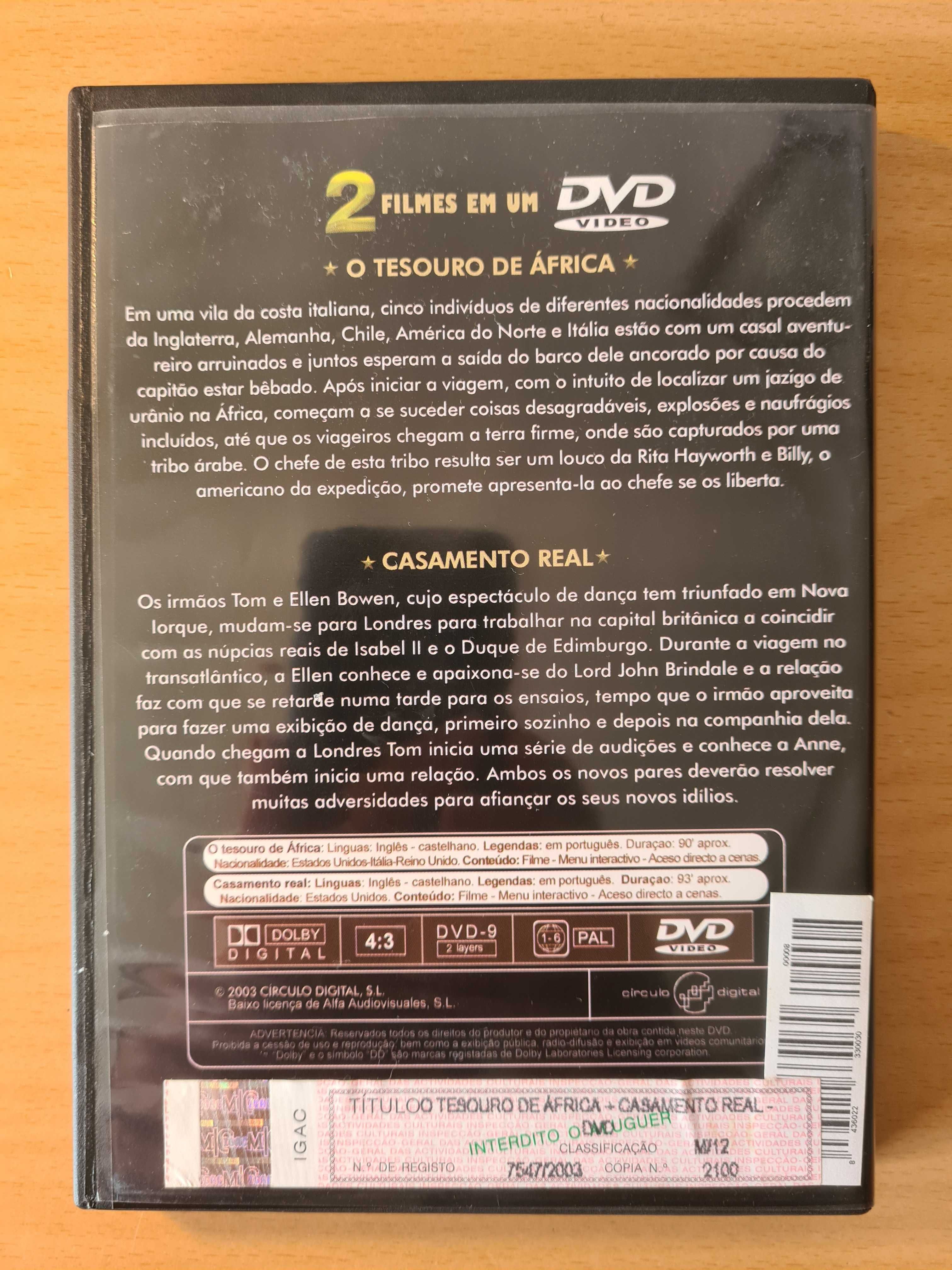 2 filmes em DVD da coleção "Obras Mestras do Cinema Clássico"