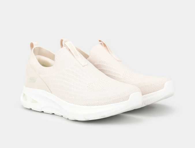 Жіночі сліпони skechers / оригінальні сліпони бежевого кольору