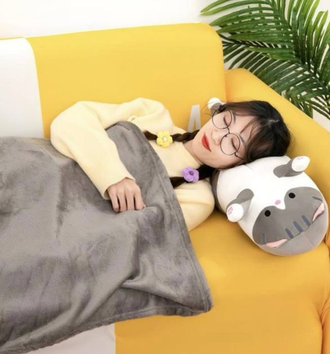 М'яка іграшка-плед кіт обіймашка, Кіт батон 65см, Іграшка кіт батон