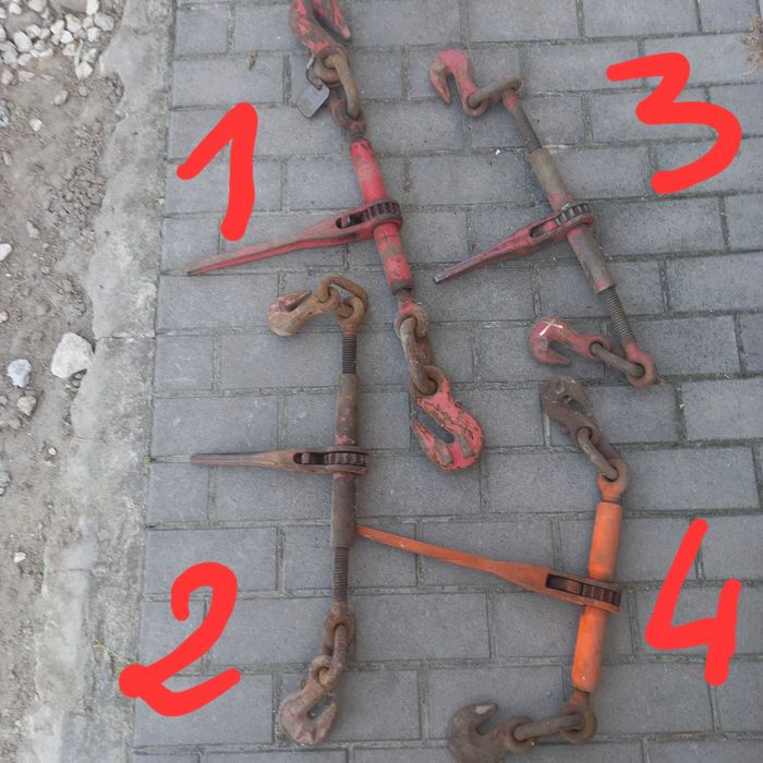 Napinacze łańcuchowe nr 1 i 4 odciąg grzechotka na sztuki