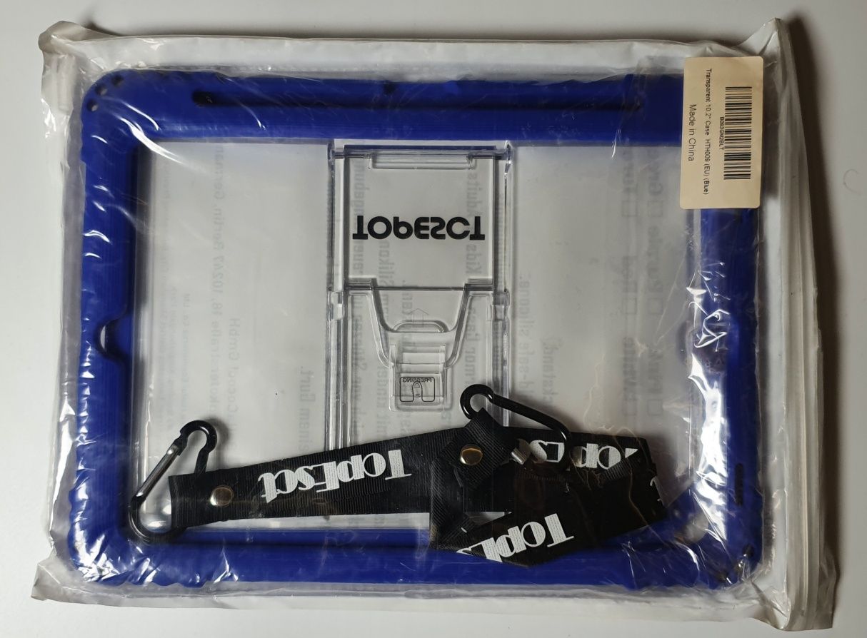2x Etui Tablet 10.2" Przezroczyste z czarną niebieską ramką