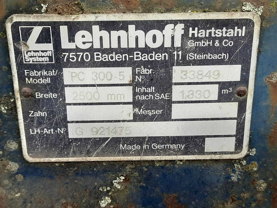 Lehnhoff skarpówka łyżka skarpowa do gąsienicowej  Lenhof Verachtert