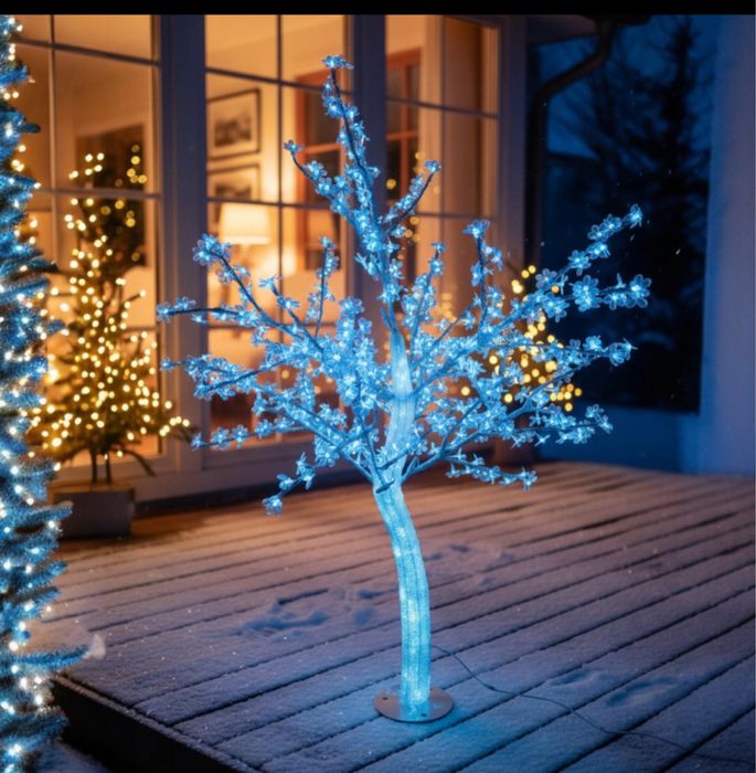 Drzewko led 180 cm z flash kwiat wisni + gratis