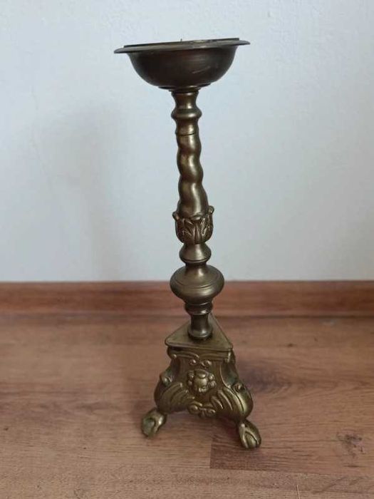 Lichtarz stary z mosiądzu
