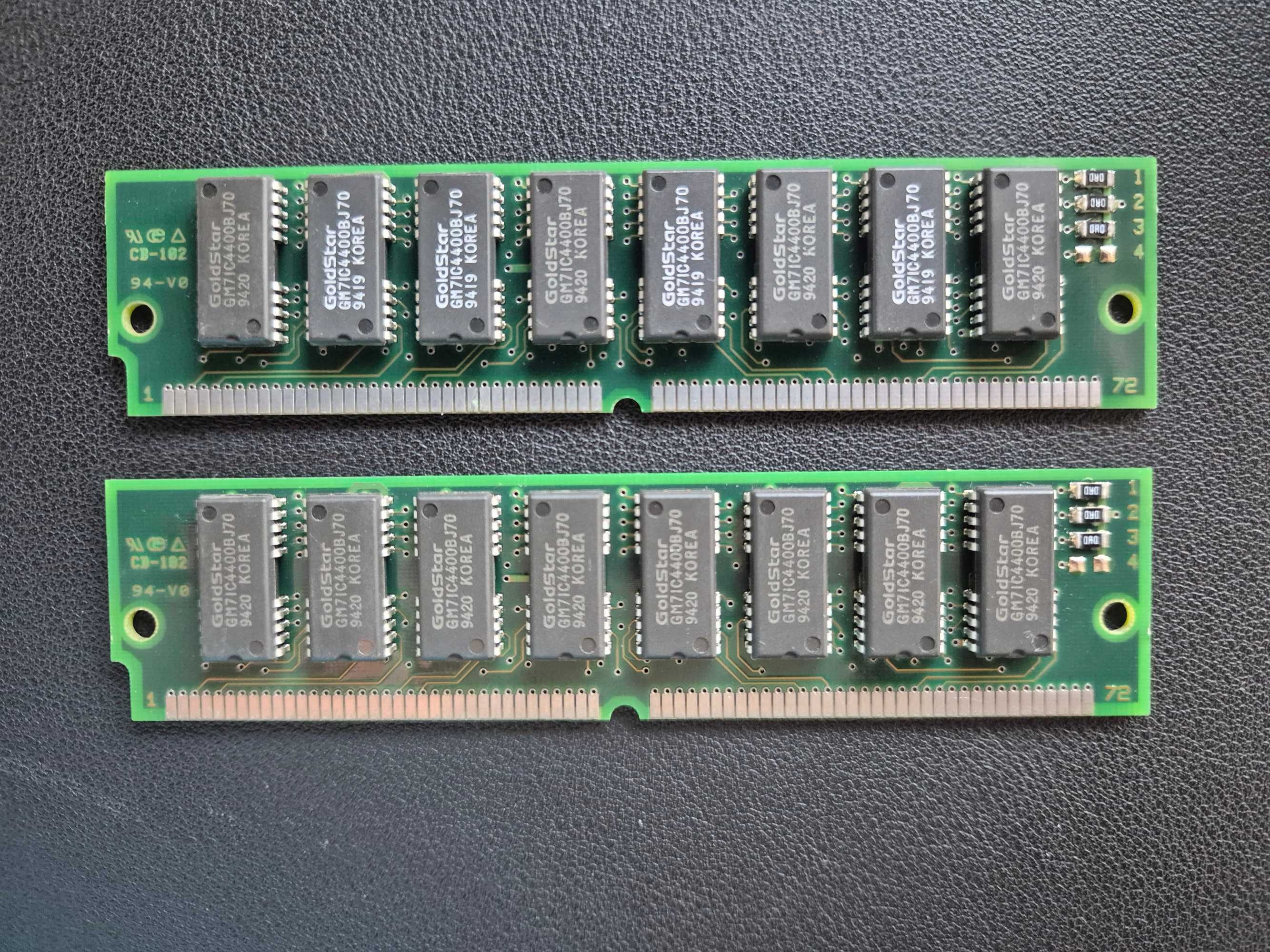 Goldstar E114072' 4MB Memory 72pin simm 70ns (lote de 2)