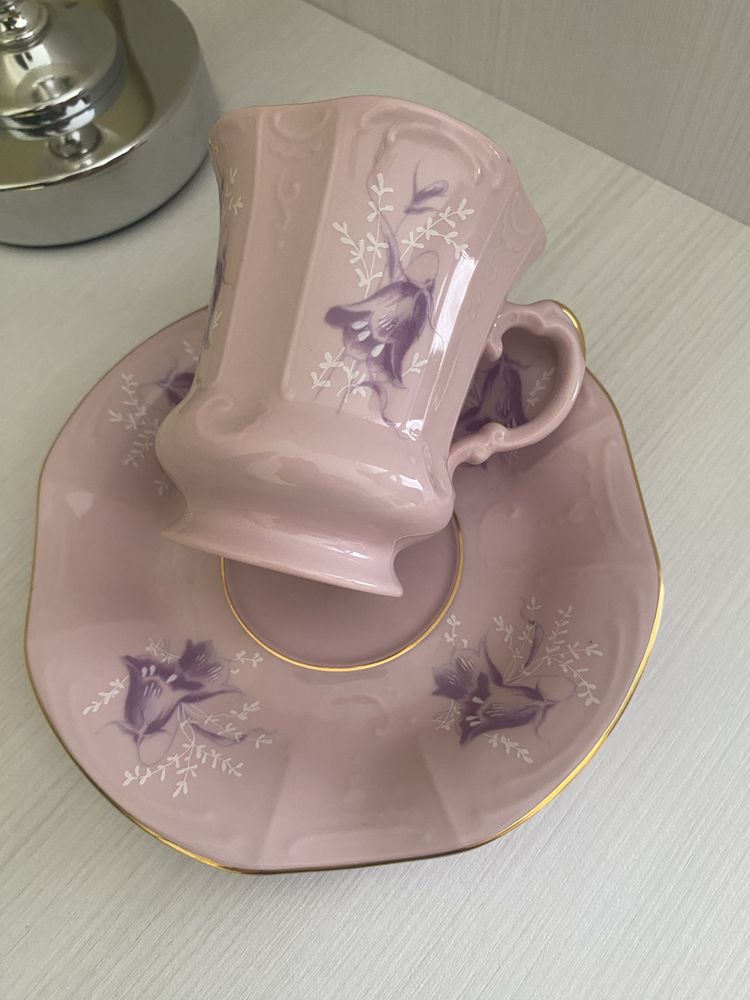 Filizanka różowa porcelana
