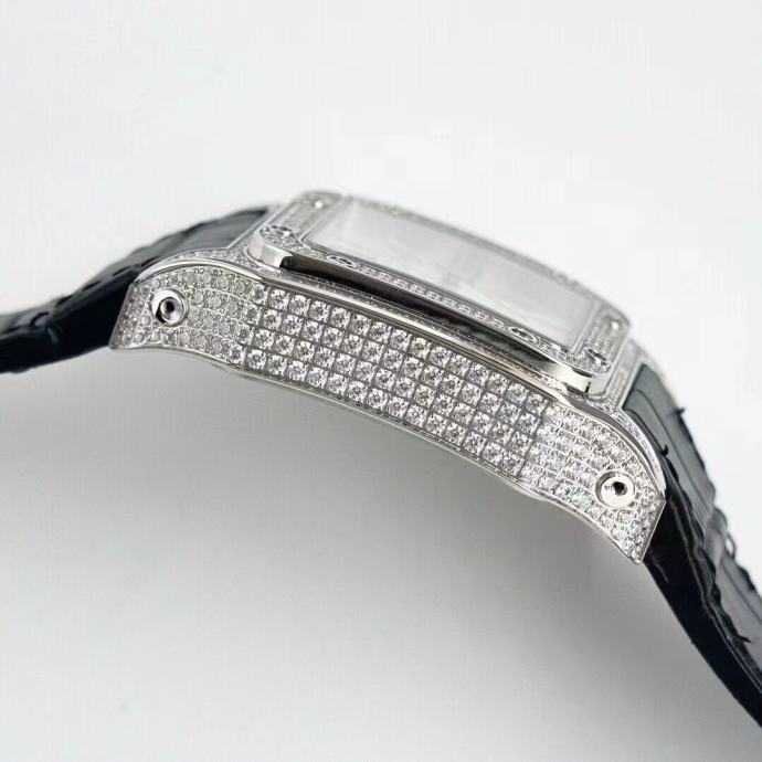 Męski zegarek Cartier Santos 100 Diamond Afterset