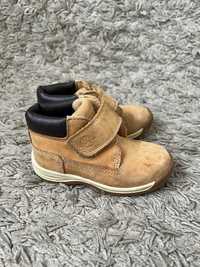 Детские кожаные ботинки Timberland, стелька 15 см, размер 24.