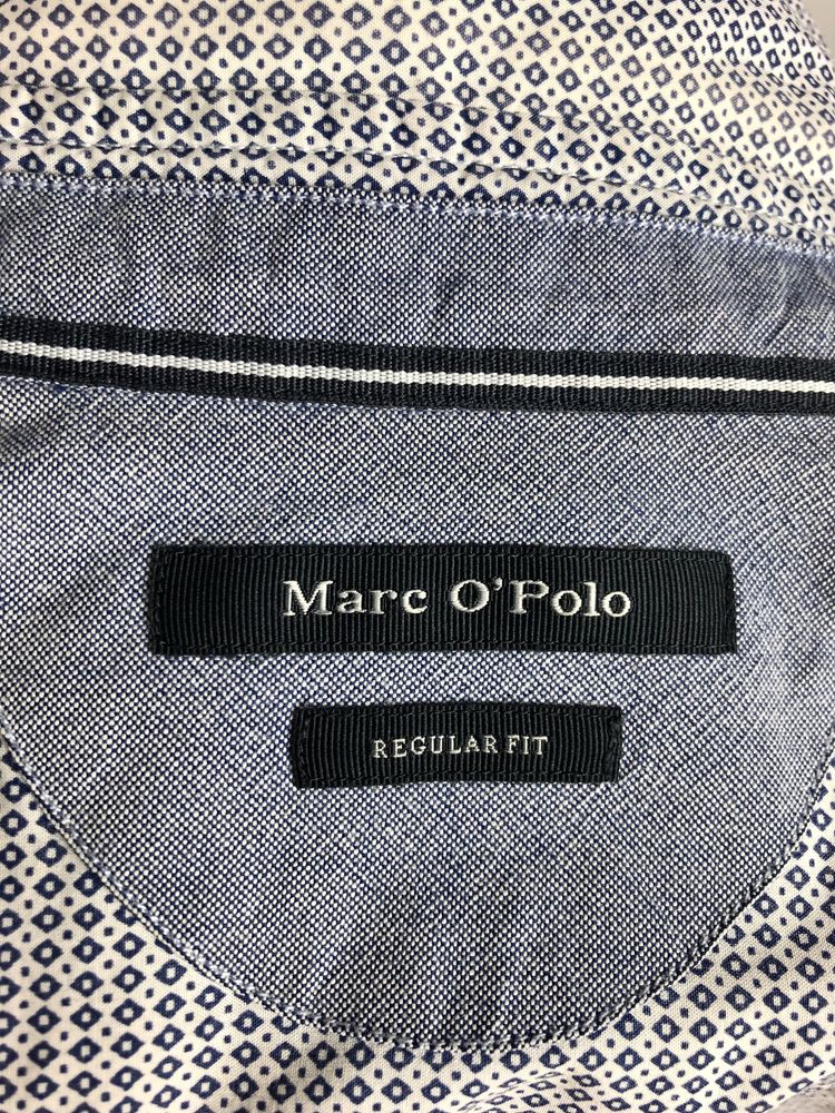 Niebieska elegancka koszula męska Marc O’Polo regular fit dl.rękaw