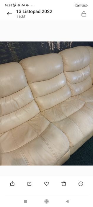 Kanapa skórzana z funkcją Relax.