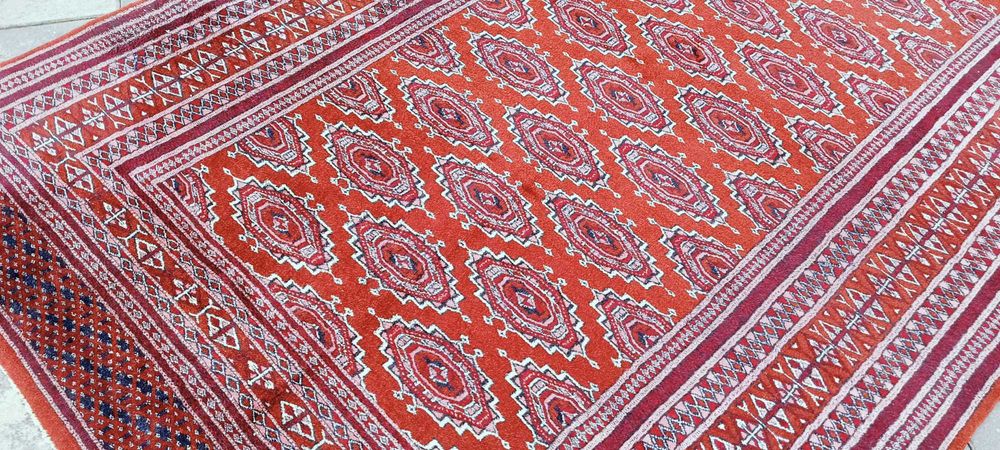 Buchara ręcznie tkany dywan wełniany 194 x 123 cm wełna 100%