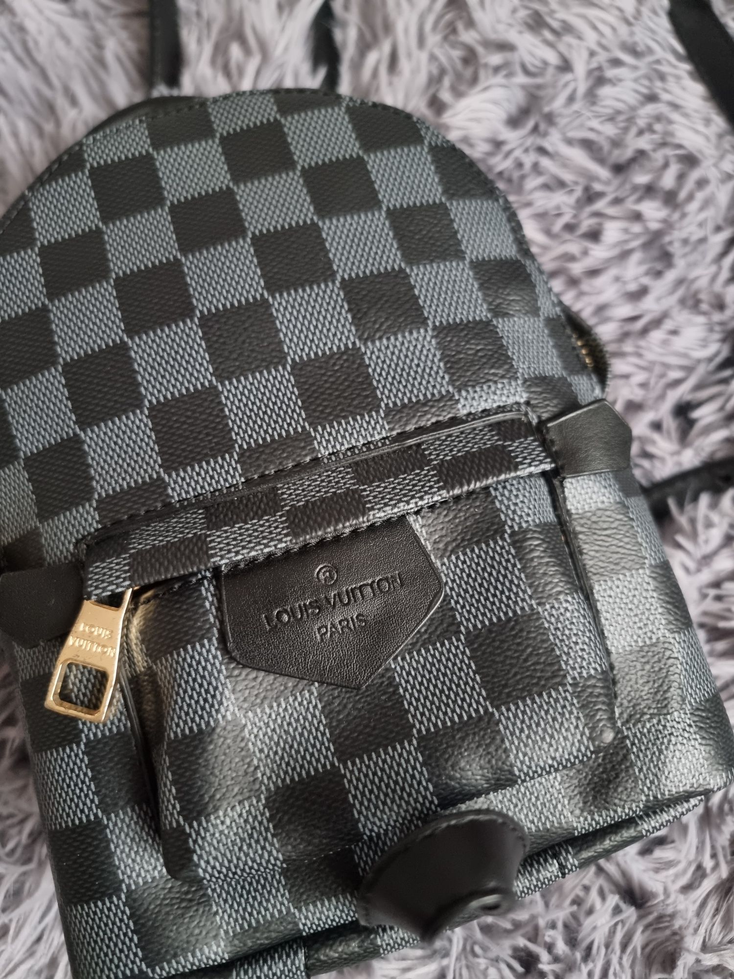 Torebka plecak plecaczek jak lv louis vuitton logowana monogram