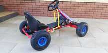 pojazd na pedały gokart puky duży metalowy koła pompowane samochód