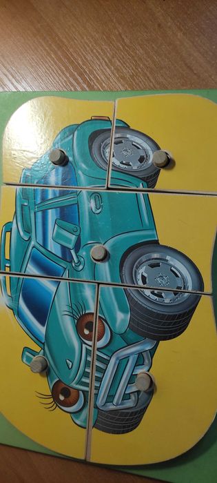 пазлы деревянные машины