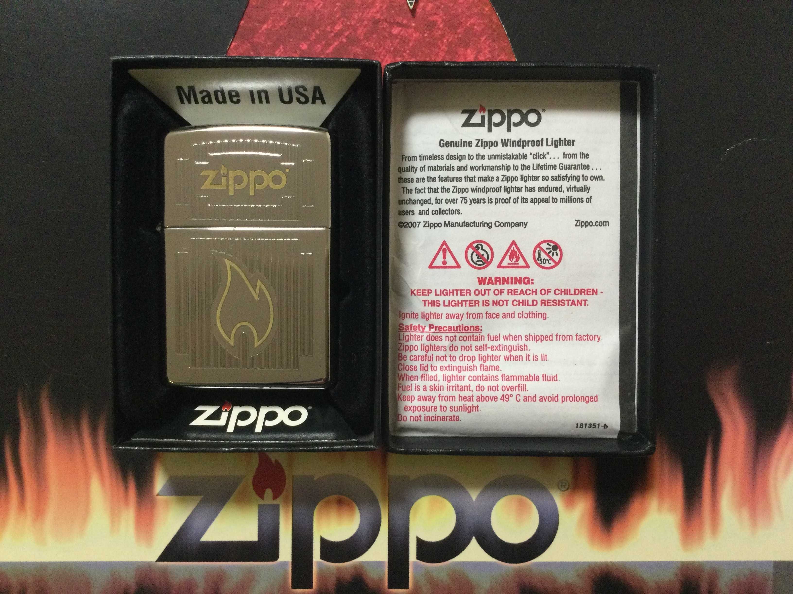 Новая оригинальная бензиновая зажигалка американской фирмы Zippo.