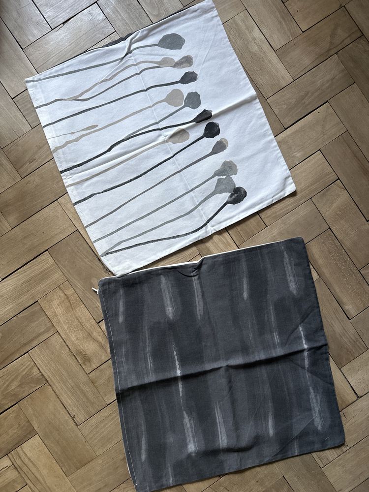 Poszekwa Ikea graficzne kwiaty czarna szara 50x50